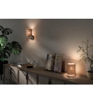 MDC Lampa ścienna RAIL czarny 1xE27 abażur z naturalnego bambusu 589115504