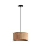 MDC Lampa wisząca RAIL czarny 1xE27 abażur z naturalnego bambusu 589125504
