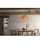 MDC Lampa wisząca RAIL czarny 1xE27 abażur z naturalnego bambusu 589125504
