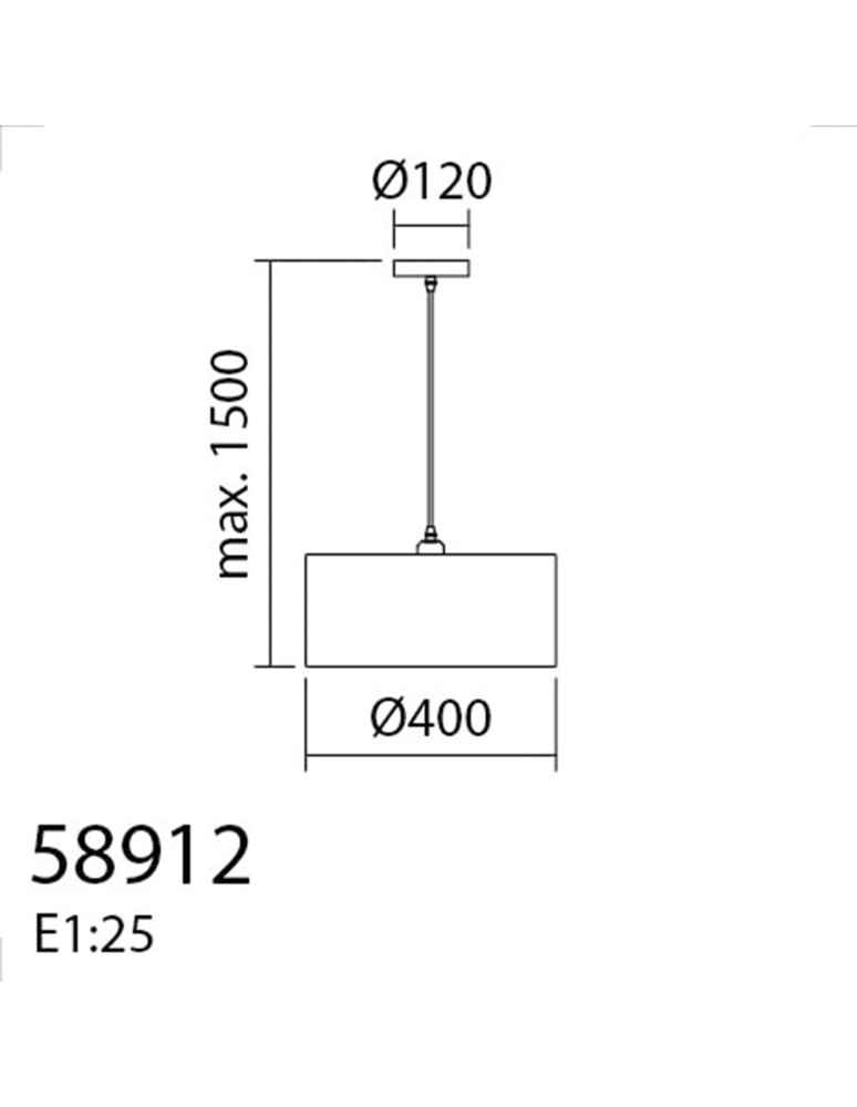 MDC Lampa wisząca RAIL czarny 1xE27 abażur z naturalnego bambusu 589125504
