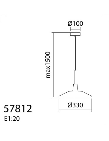 MDC Lampa wisząca DENVER biały Ø33 E27 578128101 - product 2