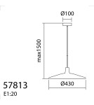 MDC Lampa wisząca DENVER naturalny Ø43 E27 578135501