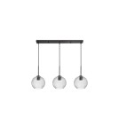 MDC Lampa wisząca CANICA czarny, szkło transparentne Ø20 3xE27 589889105