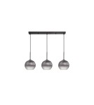 MDC Lampa wisząca CANICA czarny, szkło dymione Ø20 3xE27 589889107