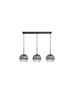 MDC Lampa wisząca CANICA czarny, szkło dymione Ø20 3xE27 589889107