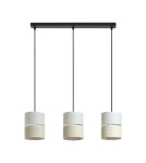 MDC Lampa wisząca BIKIA czarny 3xE27 klosz z lnu i rafii 589039104