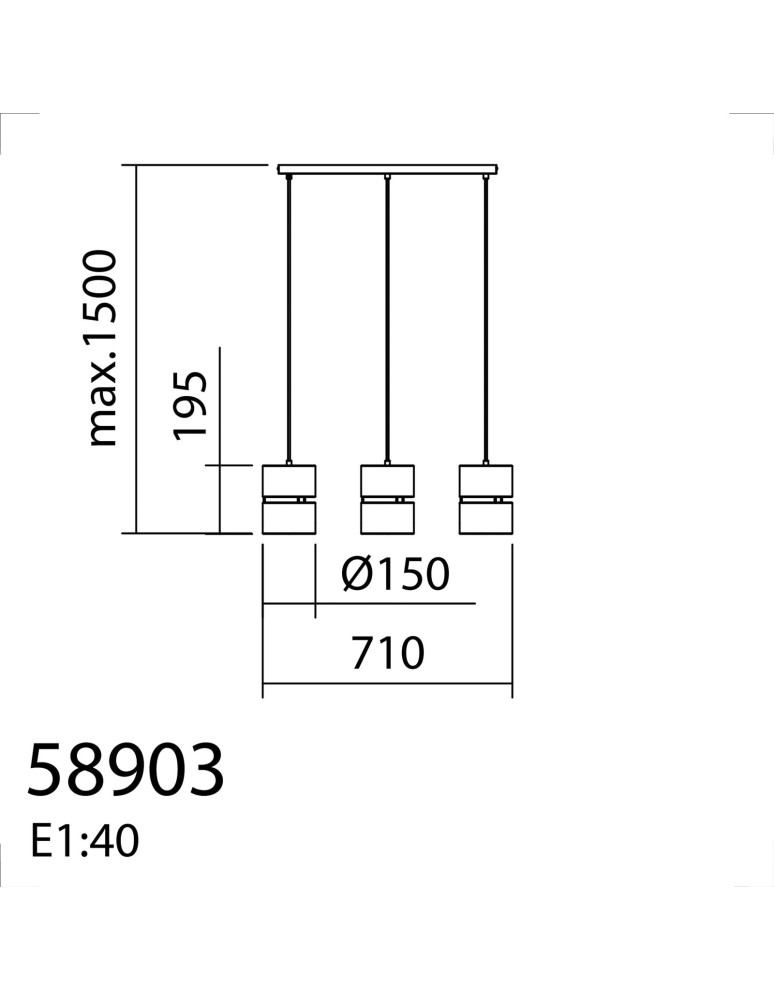 MDC Lampa wisząca BIKIA czarny 3xE27 klosz z lnu i rafii 589039104