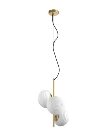 MDC Lampa wisząca CIAO mosiądz mat 3xE27 Ø18 588966101