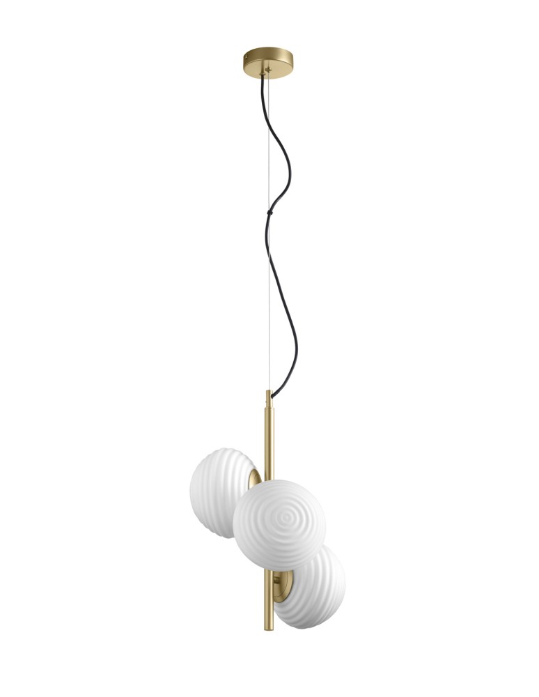 MDC Lampa wisząca CIAO mosiądz mat 3xE27 Ø18 588966101