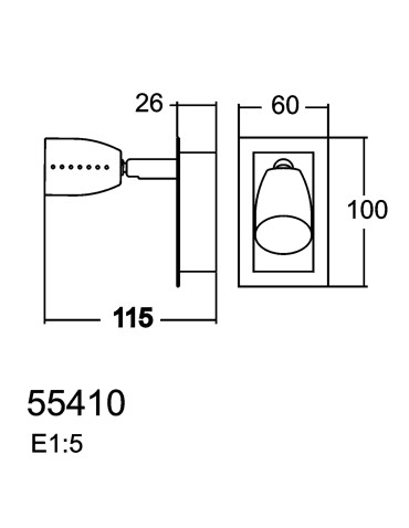 MDC Lampa ścienna/sufitowa ECCO 1xGU10 mosiądz antyczny 554104401 - product 2