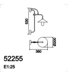 MDC Lampa ścienna GRIFE 1xE14 czarny 522559017