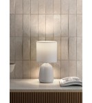 MDC Lampa stołowa BISBAL biały E14 ceramiczna, abażur biały 588888104