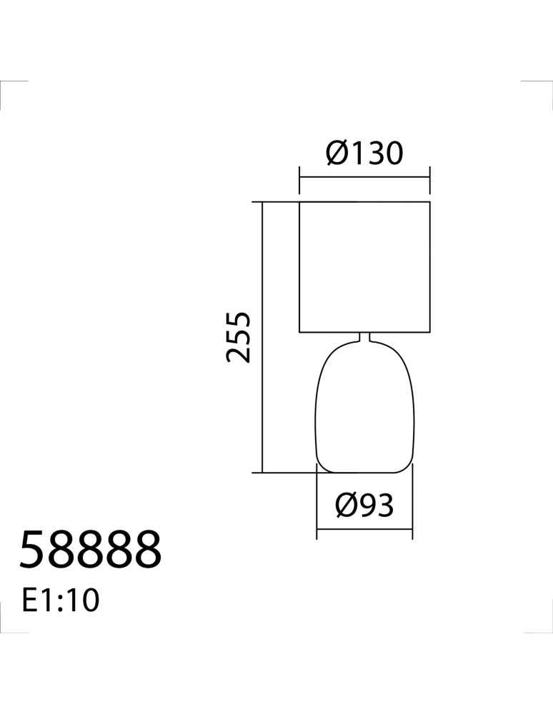 MDC Lampa stołowa BISBAL biały E14 ceramiczna, abażur biały 588888104