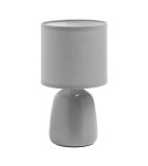 MDC Lampa stołowa BISBAL szary E14 ceramiczna, abażur szary 588883204