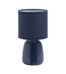 MDC Lampa stołowa BISBAL niebieski E14 ceramiczna, abażur niebieski 588880104 MDC Lampa stołowa BISBAL niebieski E14 ceramiczna, abażur niebieski 588880104