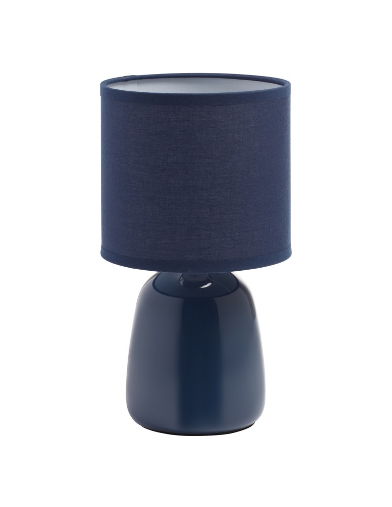 MDC Lampa stołowa BISBAL niebieski E14 ceramiczna, abażur niebieski 588880104 MDC Lampa stołowa BISBAL niebieski E14 ceramiczna, abażur niebieski 588880104