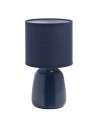 View MDC Lampa stołowa BISBAL niebieski E14 ceramiczna, abażur niebieski 588880104