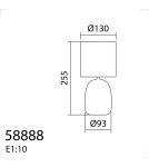 MDC Lampa stołowa BISBAL niebieski E14 ceramiczna, abażur niebieski 588880104 MDC Lampa stołowa BISBAL niebieski E14 ceramiczna, abażur niebieski 588880104