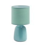 MDC Lampa stołowa BISBAL zielony E14 ceramiczna, abażur zielony 588881904