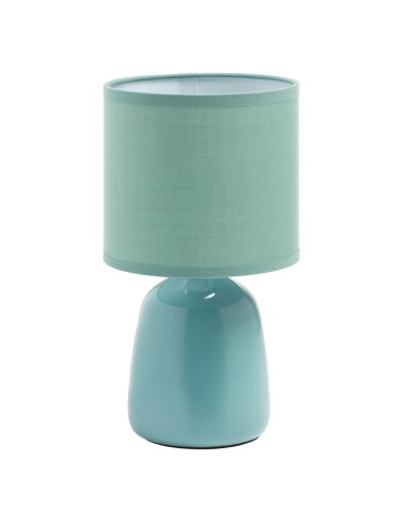MDC Lampa stołowa BISBAL zielony E14 ceramiczna, abażur zielony 588881904