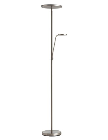 MDC Lampa podłogowa ARO chrom matowy LED 40W+7W CCT 2700K-3500K-4000K, ściemnianie 589773502