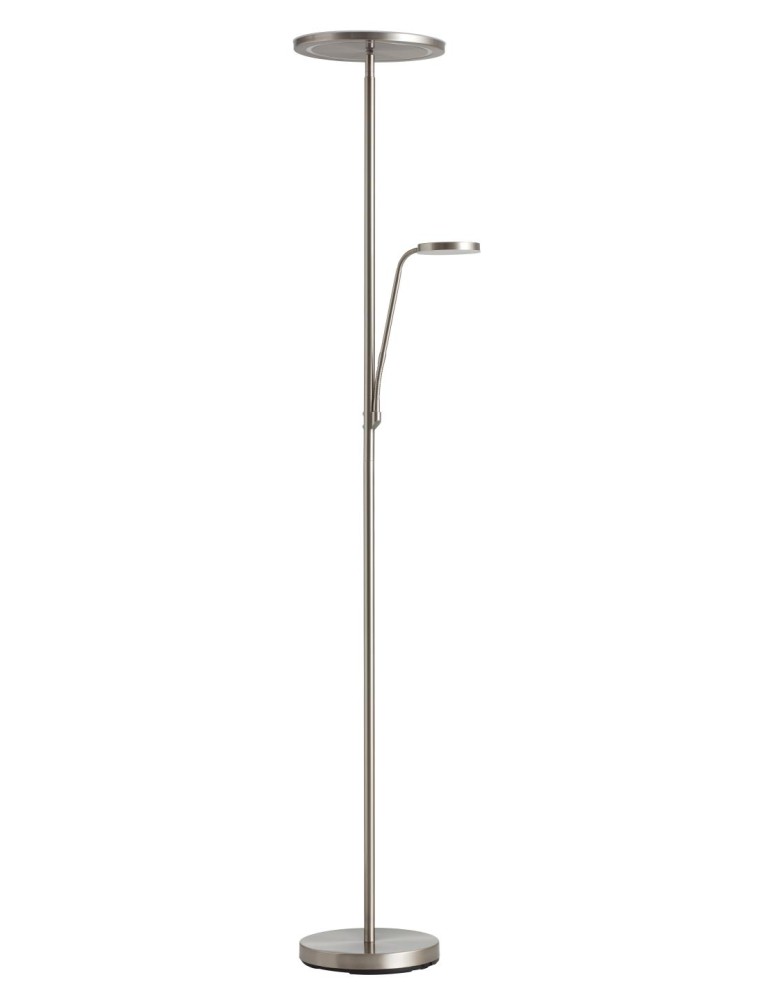 MDC Lampa podłogowa ARO chrom matowy LED 40W+7W CCT 2700K-3500K-4000K, ściemnianie 589773502