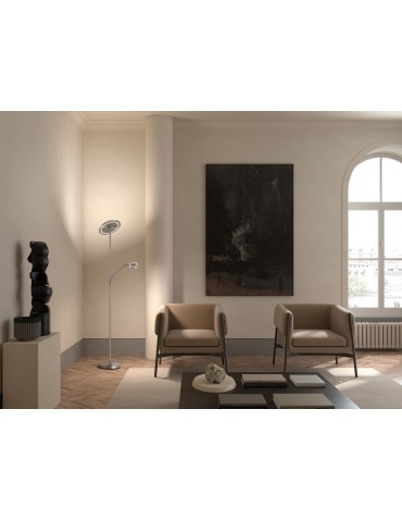 MDC Lampa podłogowa ARO chrom matowy LED 40W+7W CCT 2700K-3500K-4000K, ściemnianie 589773502 - product 2