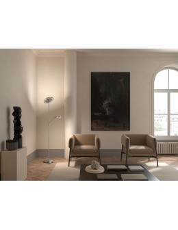 MDC Lampa podłogowa ARO chrom matowy LED 40W+7W CCT 2700K-3500K-4000K, ściemnianie 589773502 - produkt 2