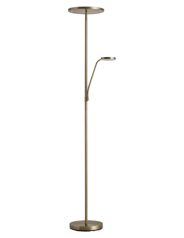 MDC Lampa podłogowa ARO mosiądz antyczny LED 40W+7W CCT 2700K-3500K-4000K, ściemnianie 589774302