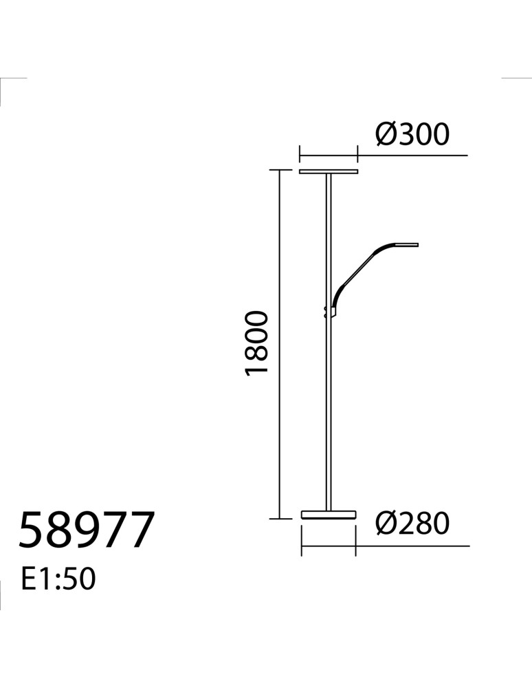 MDC Lampa podłogowa ARO czarny LED 40W+7W CCT 2700K-3500K-4000K, ściemnianie 589779102