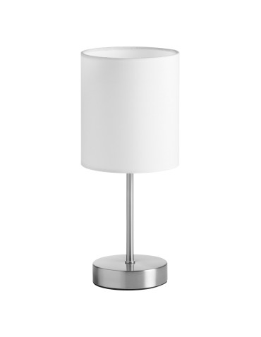 MDC Lampa stołowa SET XS chrom matowy 1xE14 abażur biały 589223504