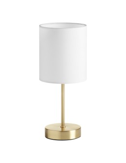 MDC Lampa stołowa SET XS mosiądz mat 1xE14 abażur biały 589226104