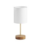 MDC Lampa stołowa SET WOOD mosiądz mat 1xE14 abażur biały 450106104