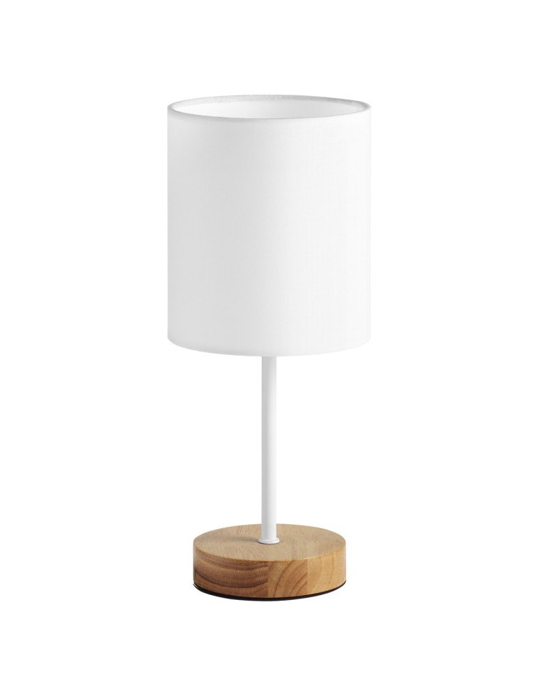 MDC Lampa stołowa SET WOOD biały 1xE14 abażur biały 450108104
