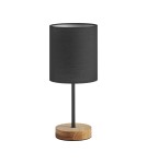 MDC Lampa stołowa SET WOOD czarny 1xE14 abażur czarny 450109104
