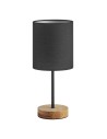 View MDC Lampa stołowa SET WOOD czarny 1xE14 abażur czarny 450109104