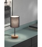 MDC Lampa stołowa SET WOOD czarny 1xE14 abażur czarny 450109104