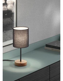 MDC Lampa stołowa SET WOOD czarny 1xE14 abażur czarny 450109104 - product 2