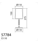 MDC Lampa stołowa GRAU biały 1xE14 abażur biały, elastyczna 577848104