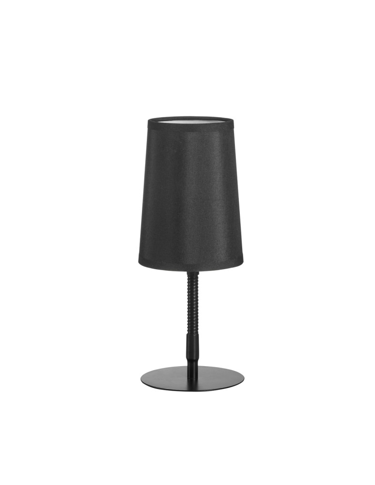 MDC Lampa stołowa GRAU czarny 1xE14 abażur czarny, elastyczna 577849104