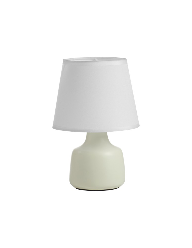 MDC Lampa stołowa CLOE biały E14 abażur biały, ceramiczna 589258104