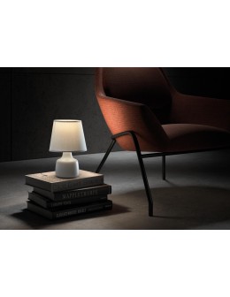 MDC Lampa stołowa CLOE biały E14 abażur biały, ceramiczna 589258104 - product 2
