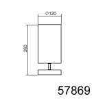 MDC Lampa stołowa SUNNY chrom matowy E14 abażur biały włącznik dotykowy 578693504