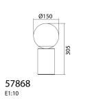 MDC Lampa stołowa MARS chrom matowy E14 włącznik dotykowy 578683501