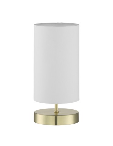 MDC Lampa stołowa SUNNY mosiądz antyczny E14 abażur kremowy włącznik dotykowy 578694304