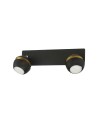 View MDC Lampa sufitowa MIC R2 2xGU10 czarny mat, złoty 579059101