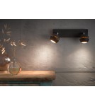 MDC Lampa sufitowa MIC R2 2xGU10 czarny mat, złoty 579059101