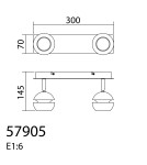 MDC Lampa sufitowa MIC R2 2xGU10 czarny mat, złoty 579059101