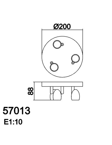 MDC Lampa sufitowa OUVI 3xGU10 biały 570138001 - product 2
