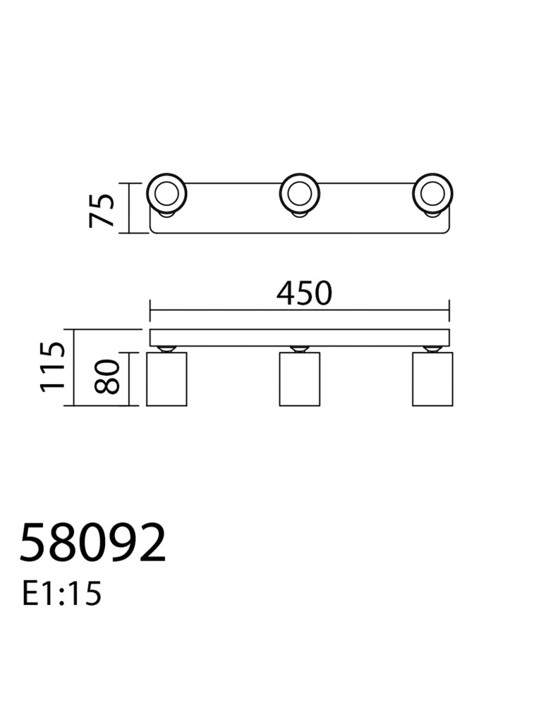 MDC Lampa sufitowa/ścienna GOT R3 biały 3xGU10 580928101